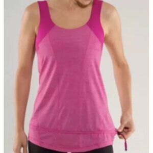 Lululemon Run For Your Life Tank Top Womens Size 6 Heathered Raspberry